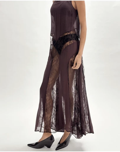 Minima Esenciales - Valadon Lace Panelled Midi Dress