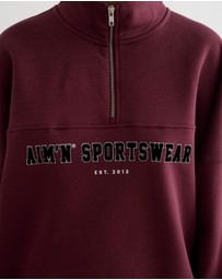 Aim'n - Varsity Half Zip Sweatshirt