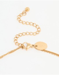 Lovisa - Waterproof Gold Plated Stainless Steel Bar & Coin Pendant Necklace