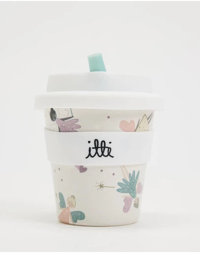 itti bitti - Reusable Baby Cino Cup with 2 Straws - Fairy Magic
