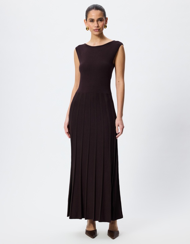 Tussah - Olivia Boat Neck Knitted Midi Dress