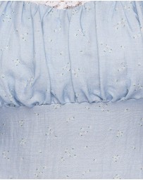 Petal & Pup - Francine Lace Midi Dress - Blue Ditsy Floral