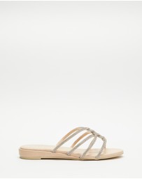 Holster - Sundance Vegan Low Wedge Slide - Beige - Women's