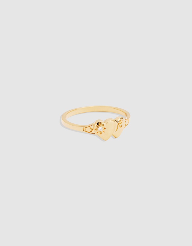 By Charlotte - Forever Intertwined Heart Signet Ring