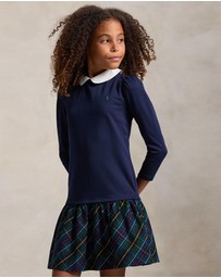 Polo Ralph Lauren - Plaid-Skirt Ponte Dress - ICONIC EXCLUSIVE - Teens