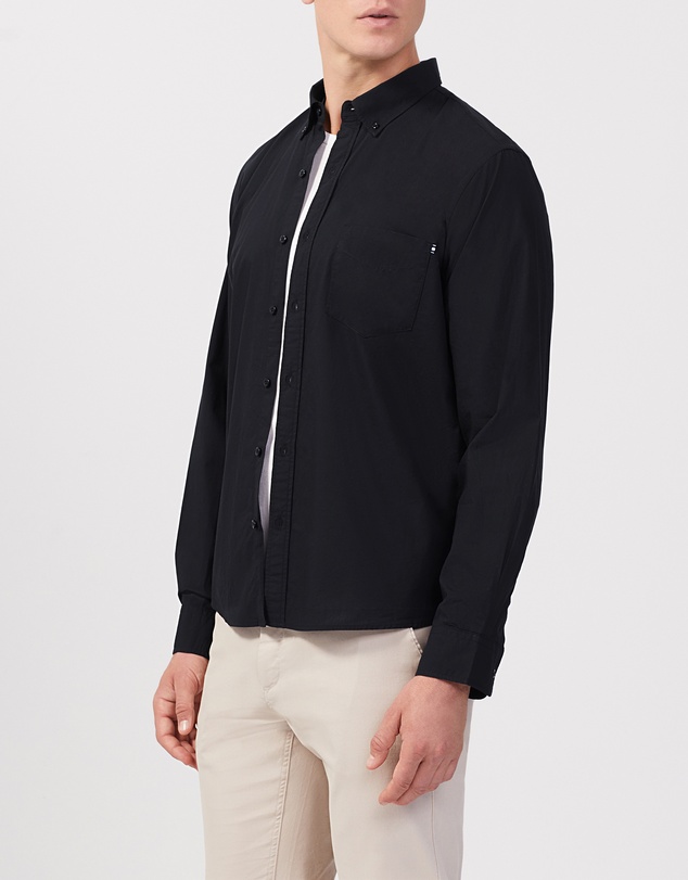 Van Heusen - Washed Sateen Twill Casual Shirt