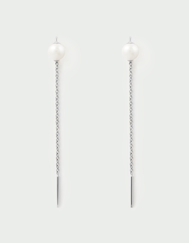 PDPAOLA - Pearl Lyra Silver Earrings