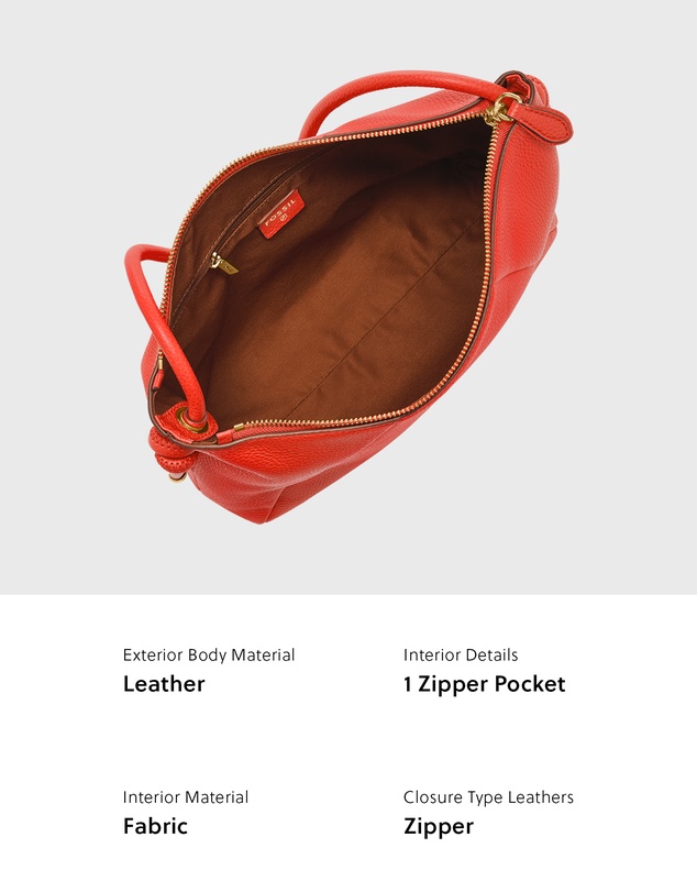 Fossil - Willa Red Leather Shoulder Bag