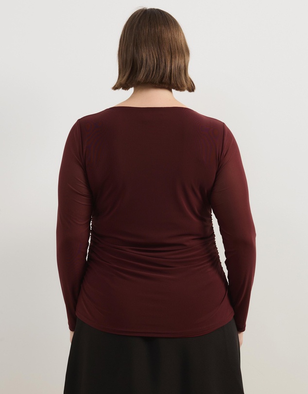 Atmos&Here Curvy - Cleo Mesh Long Sleeve Top