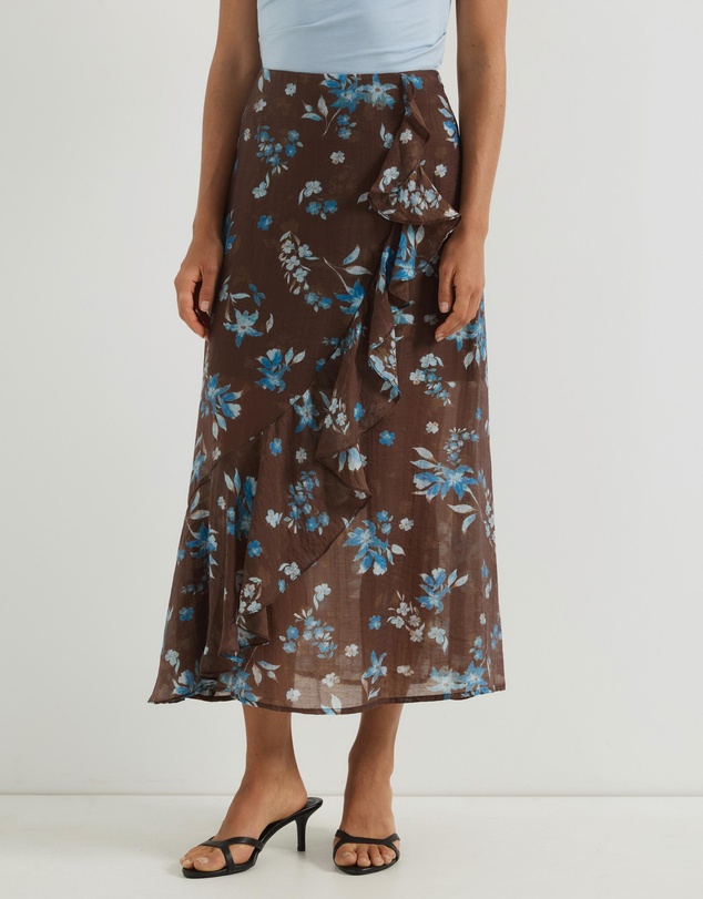 Atmos&Here - Kiki Floral Georgette Maxi Skirt