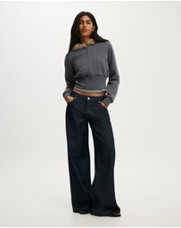 Cotton On - Corset Band Zip Through Hoodie