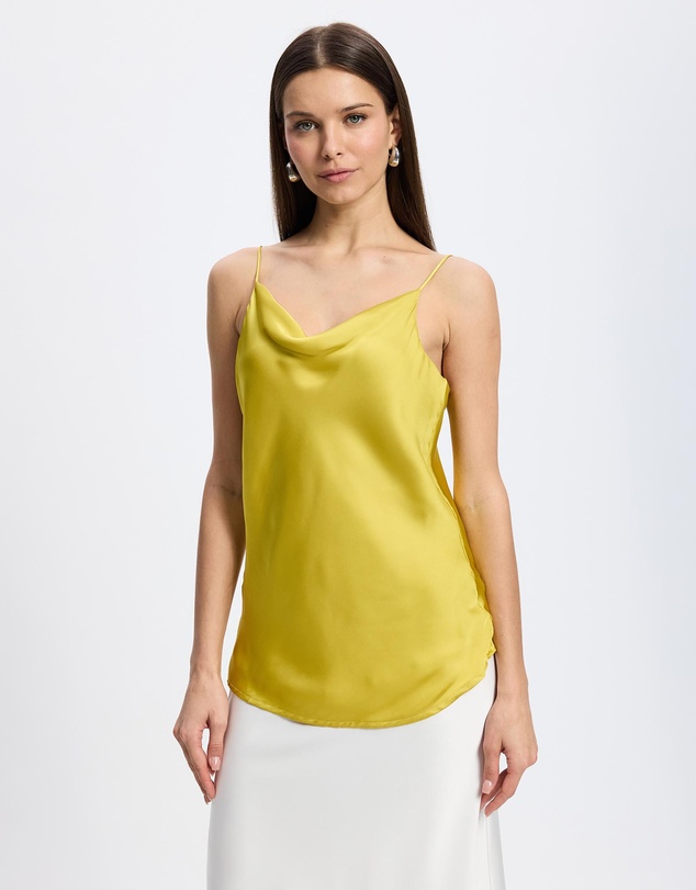 Mossée - Harper Cowl Neck Silk Top