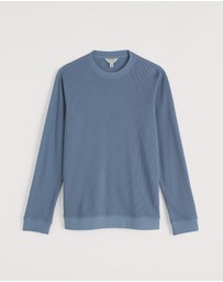 Seasalt - Seasalt Cornwall Blue Men's Jackline Waffle Jersey Top