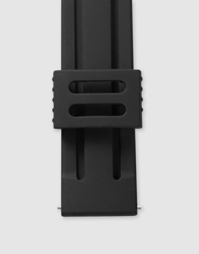 Maxum - Liberty Band - Black Silicone With Silver Tone Buckle