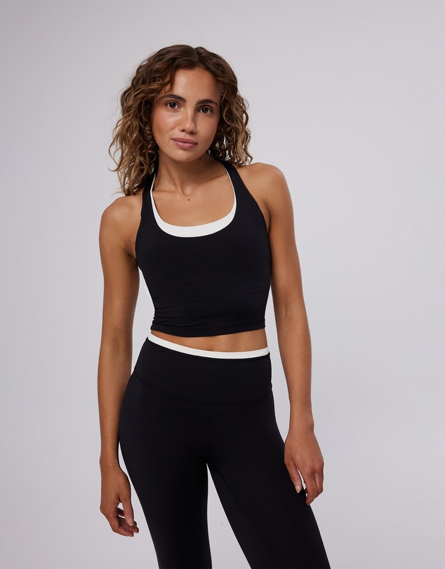 Upstate - Air Sculpt Contrast 7/8 Tight - Black