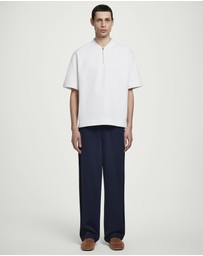COS - Half-Zip Cotton T-Shirt