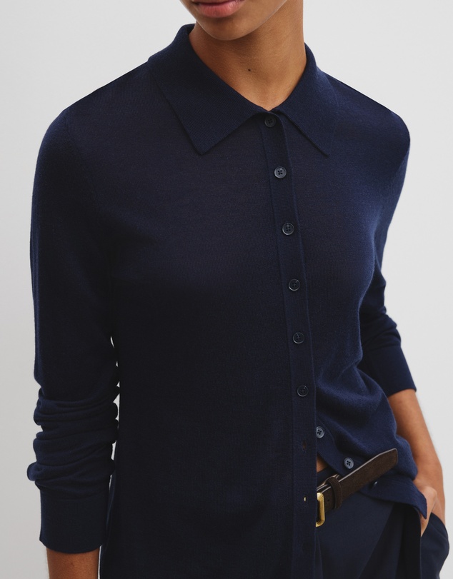 Country Road - Merino Long Sleeve Knit Shirt
