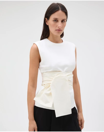 Oroton - Contrast Tie Detail Shell