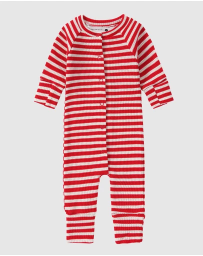 Susukoshi - Waffle Snapsuit Long Sleeves With Pants