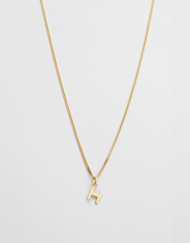 Kirstin Ash - H Outline Initial Necklace