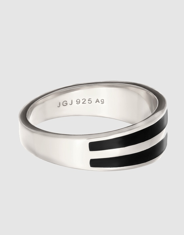 Kuzzoi - ICONIC EXCLUSIVE - Enamel Band Ring in 925 Sterling Silver