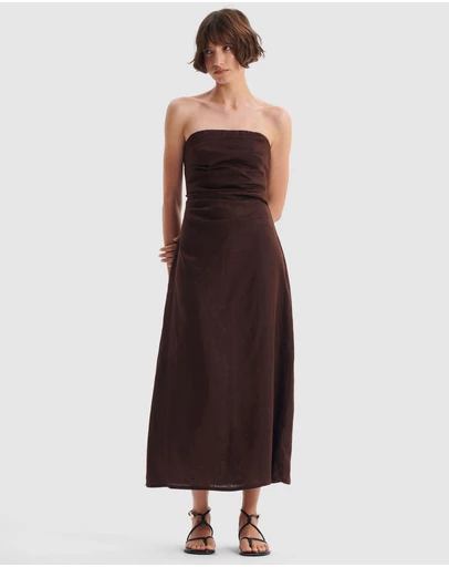 Morrison - Rio Linen Strapless Dress