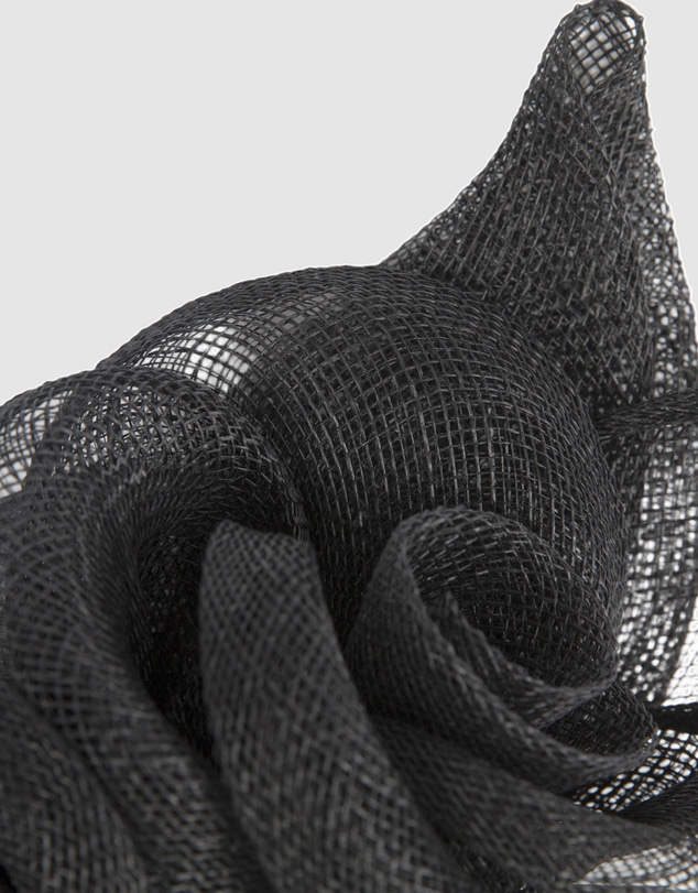 Max Alexander - Black Flower Sinamay Fascinator Headband