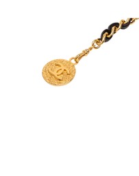Pre-Loved by Azura Reborn - Pre-Loved Gold Plated Leather Woven Medallion Chain Belt
