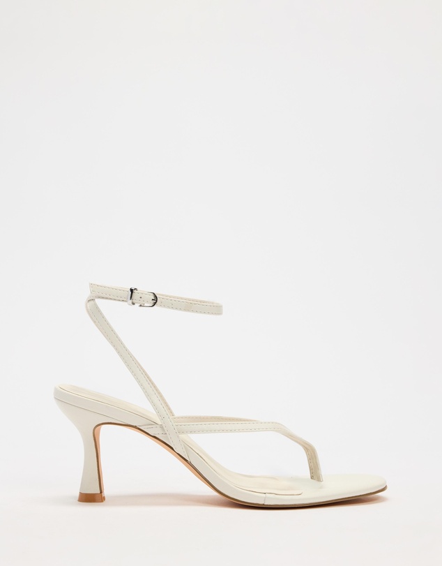 AERE - Amelia Leather Thong Heels - Women's