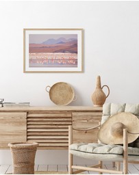 Olive et Oriel - Flamingos Art Print