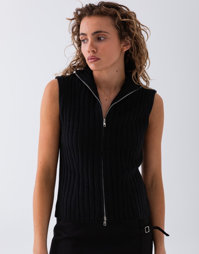 Style Addict - Riley Knit Zip Vest