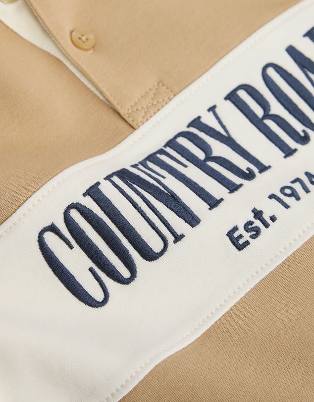 Country Road - Organically Grown Cotton Logo Rugby T-shirt