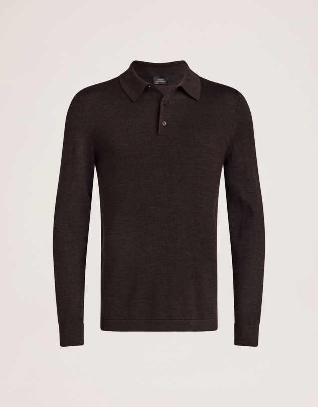 SABA - Franklin Merino Wool Long Sleeve Polo