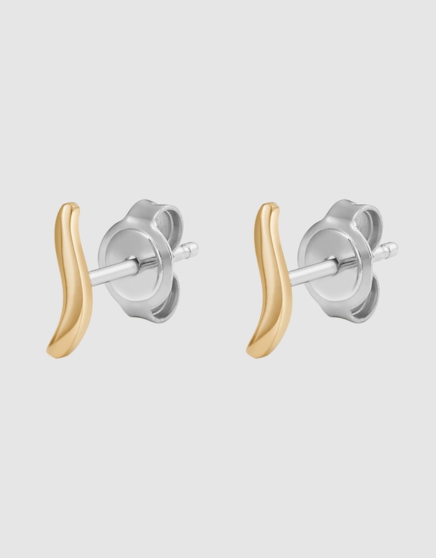 Skagen - Essential Waves Gold Tone Earring
