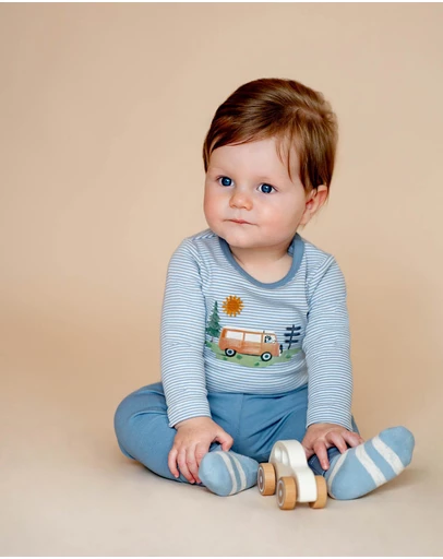 Bebe by Minihaha - Alvin Organic Stripe LS Bodysuit - Babies