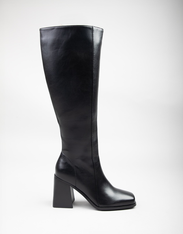 RAID - Sterling high block heeled knee boots in Black