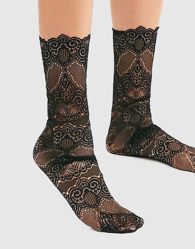 High Heel Jungle - Scalloped Lace Socks