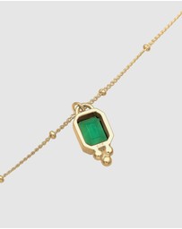Elli Jewelry - Necklace Choker Ball Chain Quartz Gemstone 925 Silver Gold Plated