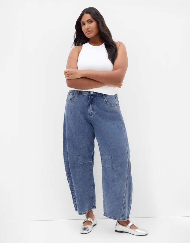 City Chic - Harley Fit Ella Barrel Leg Ankle Grazer Jean