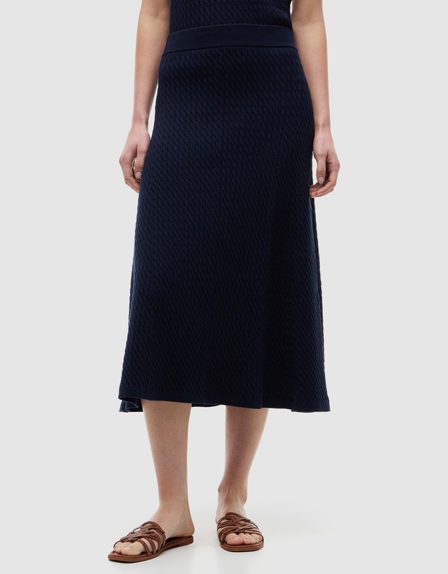 Tommy Hilfiger - Fine Cable Knit Midi A-Line Skirt
