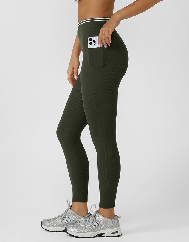 Lorna Jane - Iconic Luxe Active Rib Ankle Biter Leggings