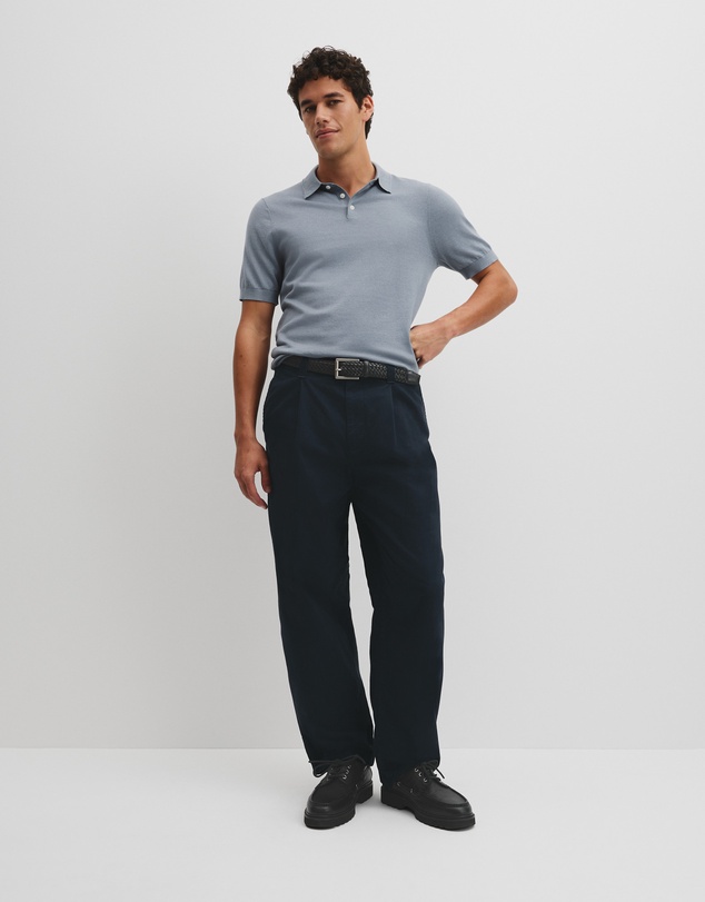 Country Road - Australian Cotton Blend Silk Button Polo