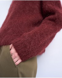 TOPSHOP - Knitted Premium Alpaca Crew Neck Boxy Jumper