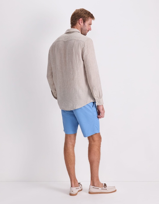 Sportscraft - Long Sleeve Linen Yarn Dyed Shirt