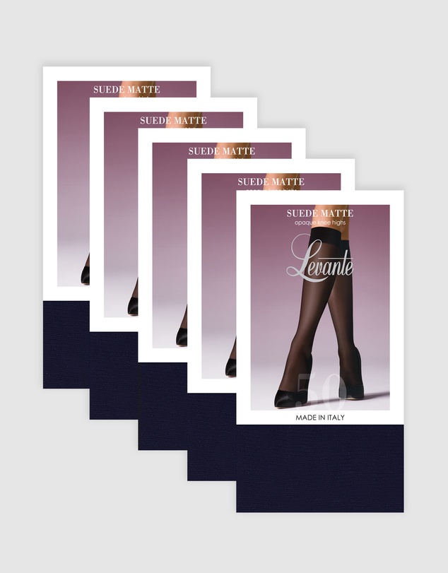 Levante - 5 Pack Suede Matte 50 Knee High