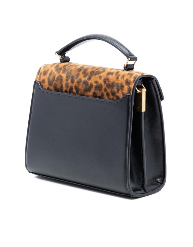 Pre-Loved by Azura Reborn - Pre-Loved Mini Suede Leopard Print Monogram Cassandra Top Handle Bag