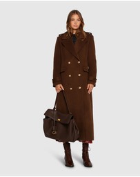 Belle & Bloom - Command Wool Blend Double Breast Maxi Coat