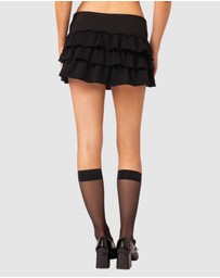 EDIKTED - Martina ruffle terry mini skirt