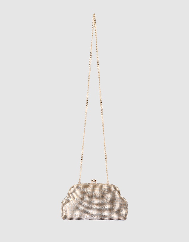 Olga Berg - Ela Crystal Mesh Clutch