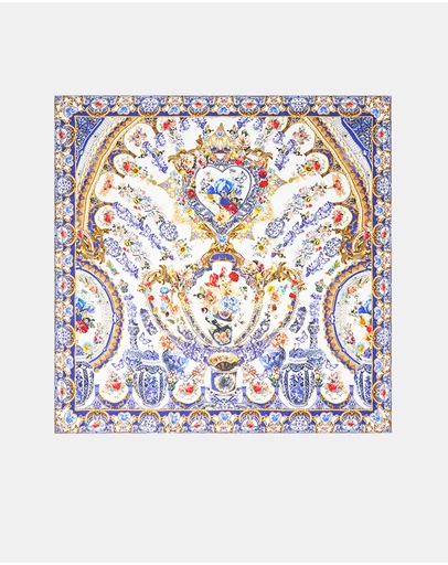 Camilla - Large Crystalled Silk Square Scarf